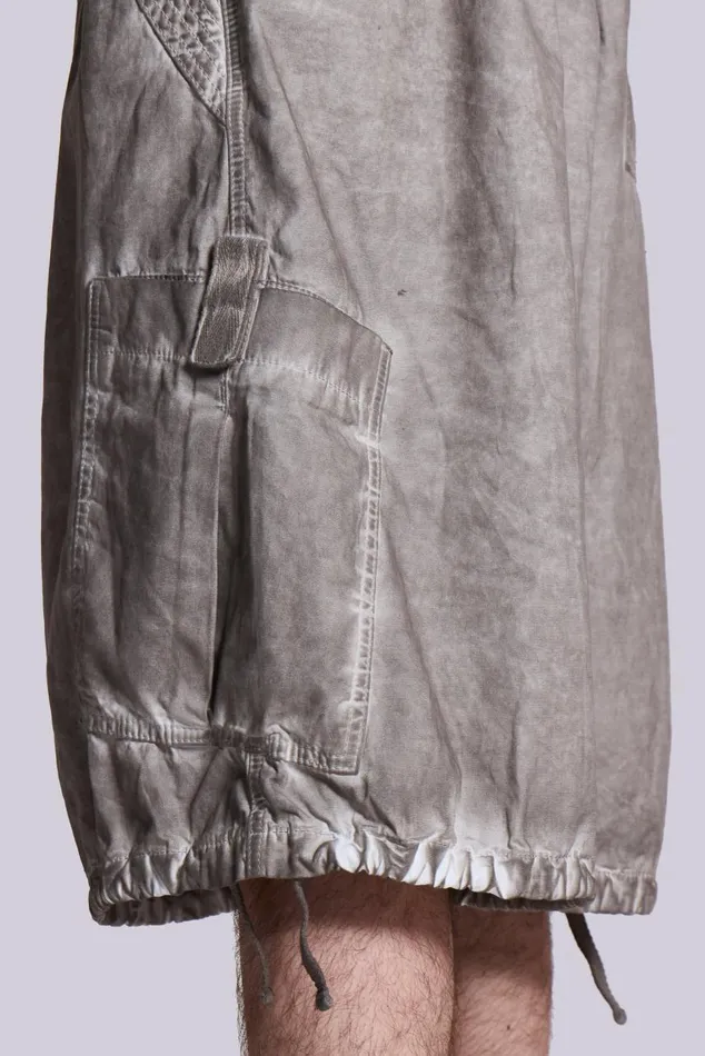 Men Stone Oil Wash Parachute Shorts Jaded London Parachute Pants