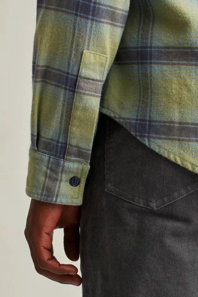 Men Stretch Flannel Shirt Tully Plaid Bonobos Casual Shirts