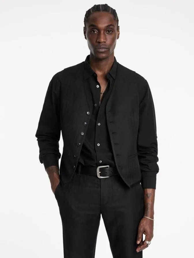 Men Suit Jackets John Varvatos DAVIE VEST Black
