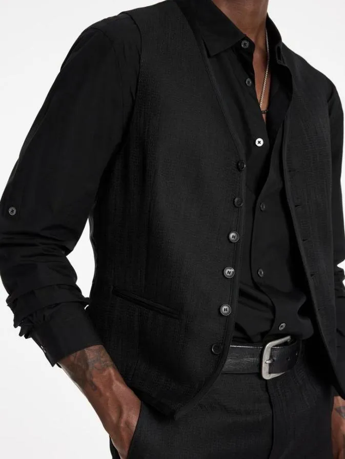 Men Suit Jackets John Varvatos DAVIE VEST Black