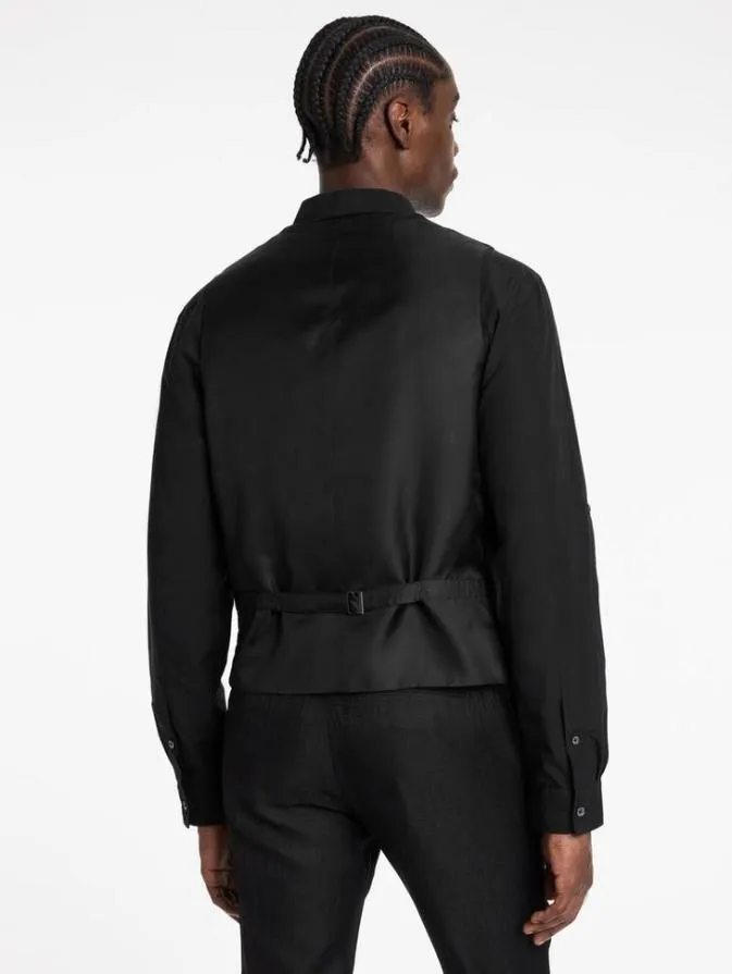 Men Suit Jackets John Varvatos DAVIE VEST Black