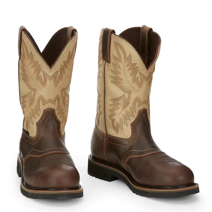 MEN Superintendent 11034 Steel Toe Golden Justin Boots Work