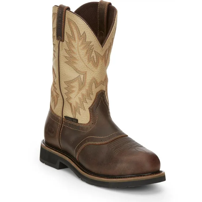 MEN Superintendent 11034 Steel Toe Golden Justin Boots Work