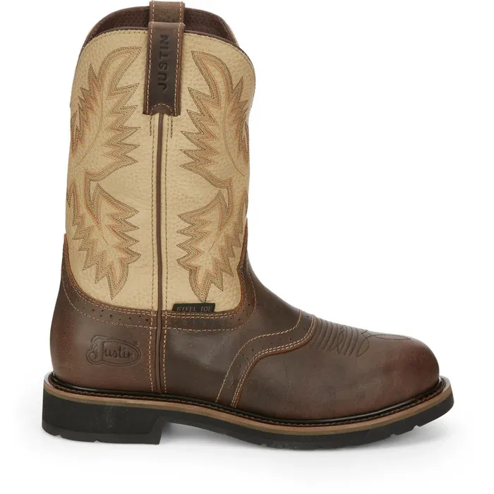 MEN Superintendent 11034 Steel Toe Golden Justin Boots Work
