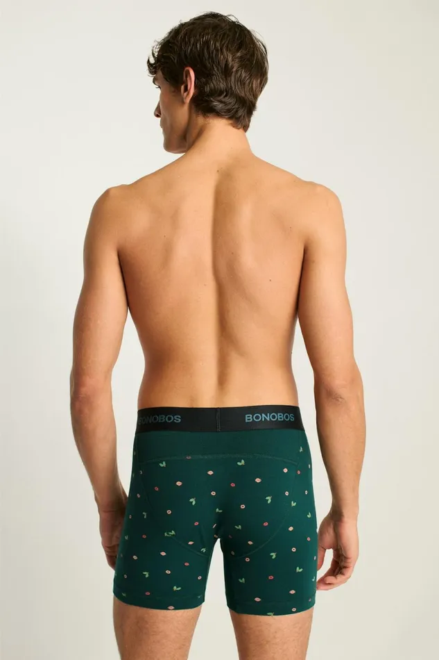 Men Supersoft Underwear Green Mistletoe Smooches Bonobos Socks and Underwear