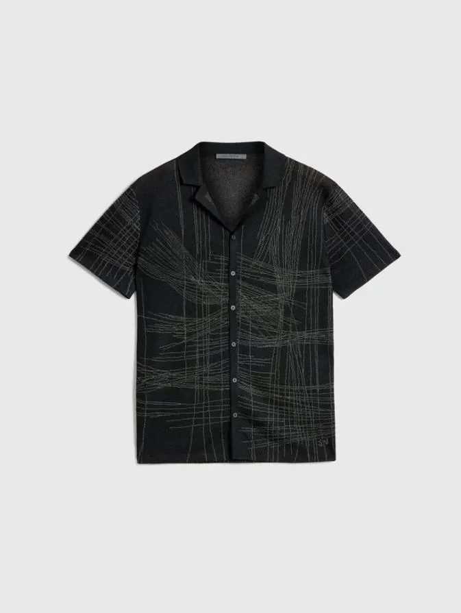 Men Sweaters John Varvatos SIMON CAMP SHIRT Black
