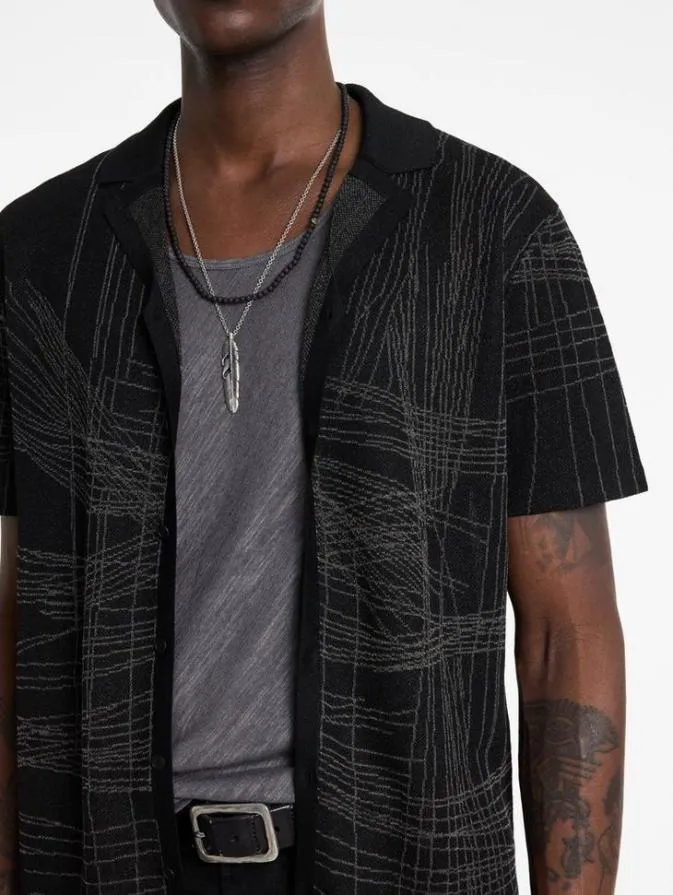 Men Sweaters John Varvatos SIMON CAMP SHIRT Black
