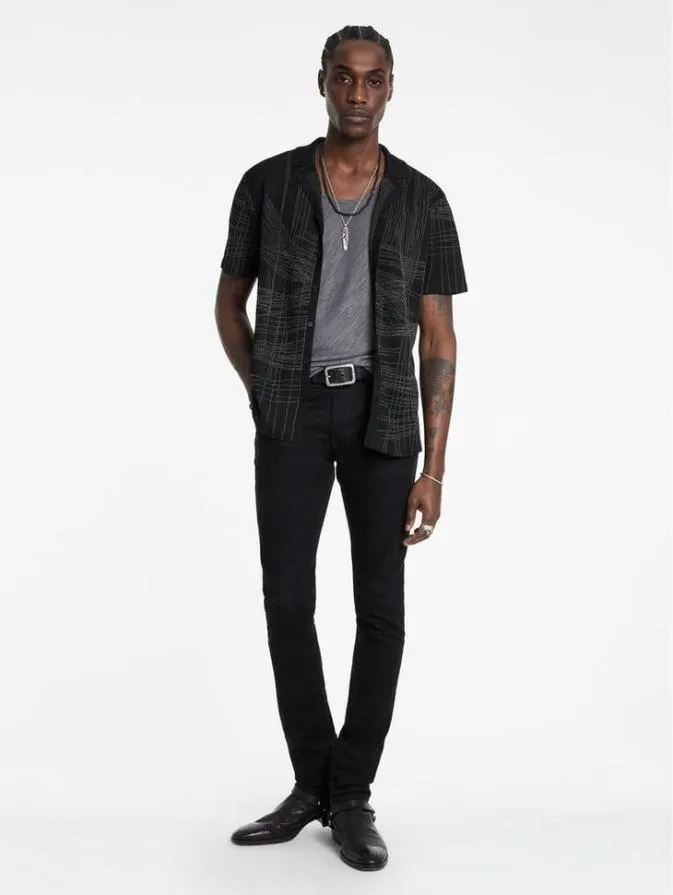 Men Sweaters John Varvatos SIMON CAMP SHIRT Black