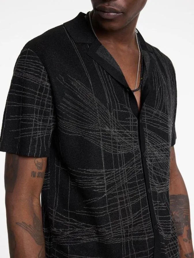 Men Sweaters John Varvatos SIMON CAMP SHIRT Black