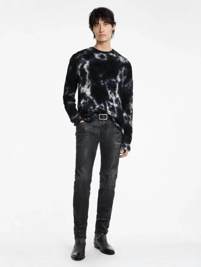 Men Sweaters John Varvatos VALENTE CREWNECK Blackwhite