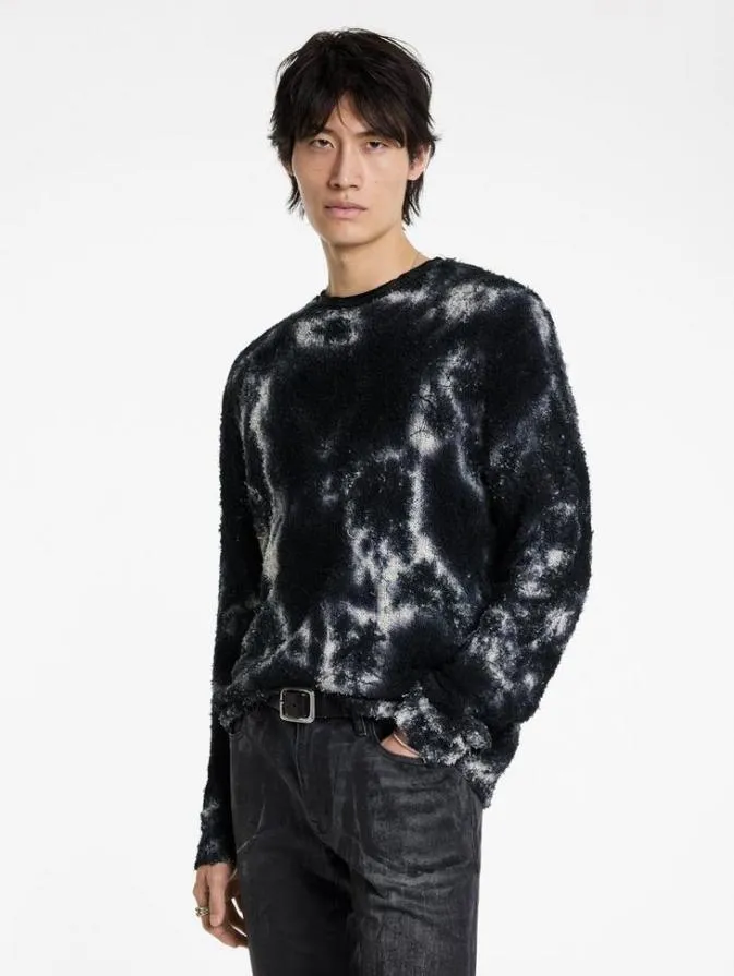 Men Sweaters John Varvatos VALENTE CREWNECK Blackwhite