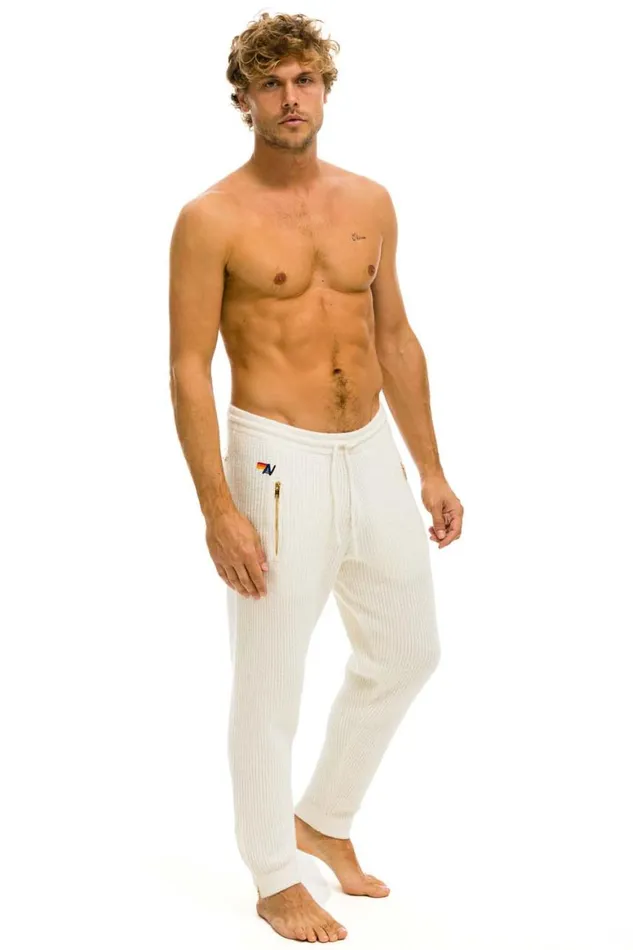 Men Sweatpants Aviator Nation Vintage Cabin Cashmere Sweater Pant Vintage White