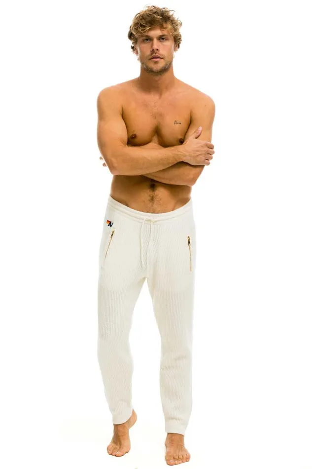 Men Sweatpants Aviator Nation Vintage Cabin Cashmere Sweater Pant Vintage White