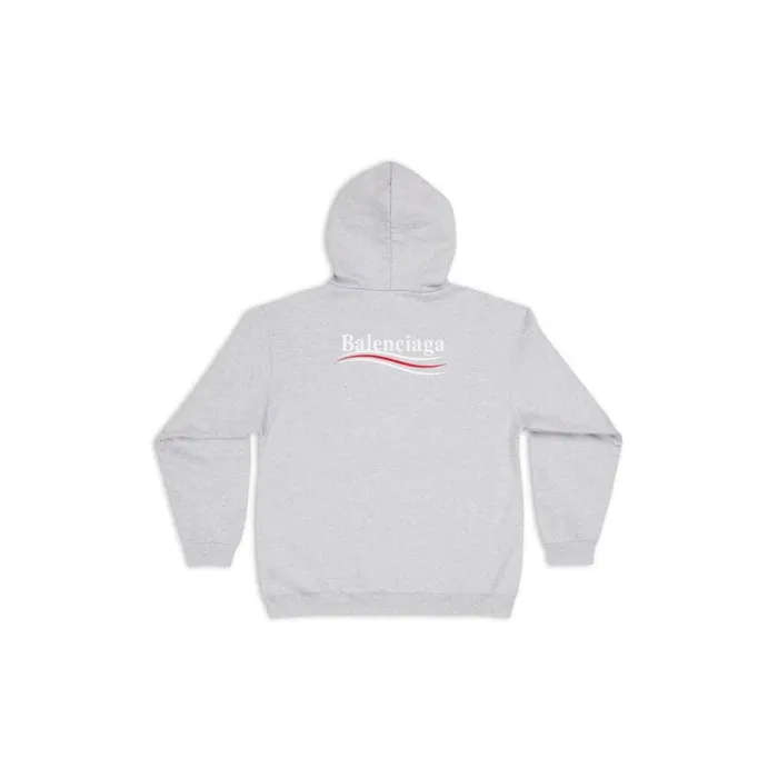 Men Sweatshirts and Hoodies Balenciaga Political Campaign Hoodie Medium Fit In Grey