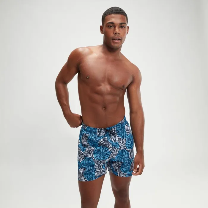 Men Swim Shorts Speedo Men039s Printed Leisure 16034 Swim Shorts BlueWhite