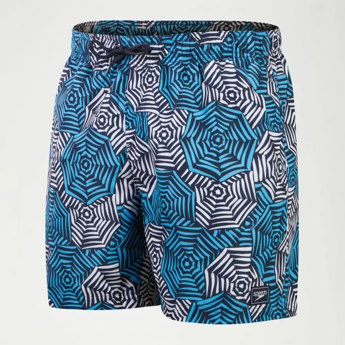 Men Swim Shorts Speedo Men039s Printed Leisure 16034 Swim Shorts BlueWhite