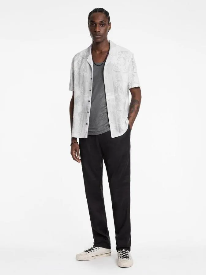 Men TShirts John Varvatos BROOME TANK Grey Stone