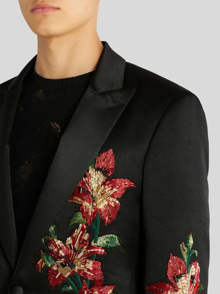 Men Tailored Floral Embroidery Jacket Etro Jackets