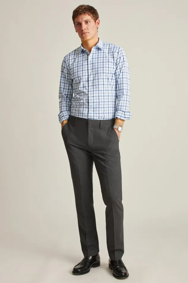 Men Tech Button Down Shirt Freemont Plaid Bonobos Casual Shirts