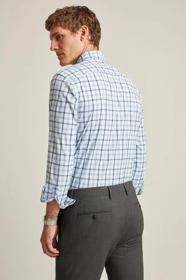 Men Tech Button Down Shirt Freemont Plaid Bonobos Casual Shirts