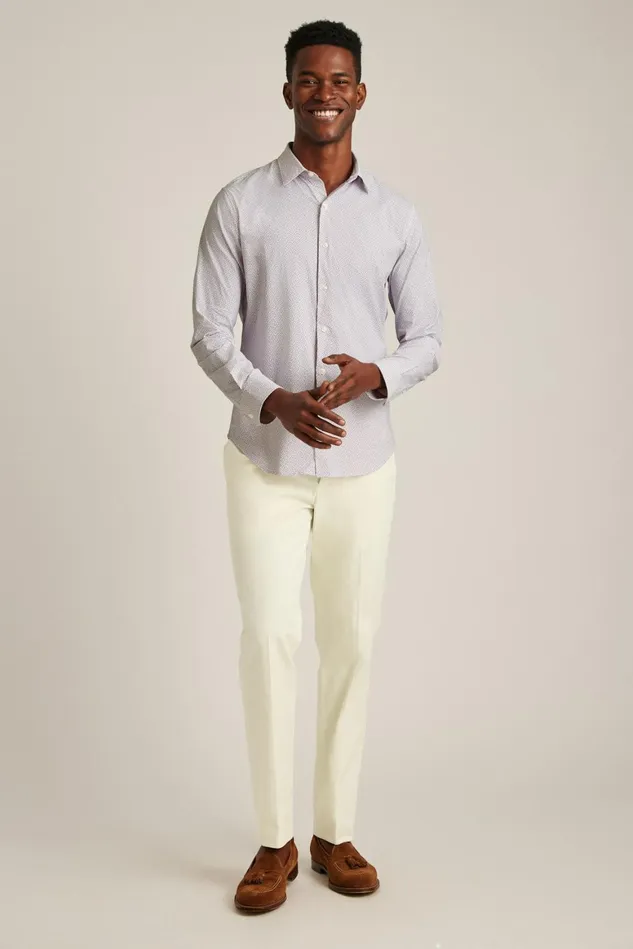 Men Tech Button Down Shirt Orchid Mist Geo Bonobos Casual Shirts