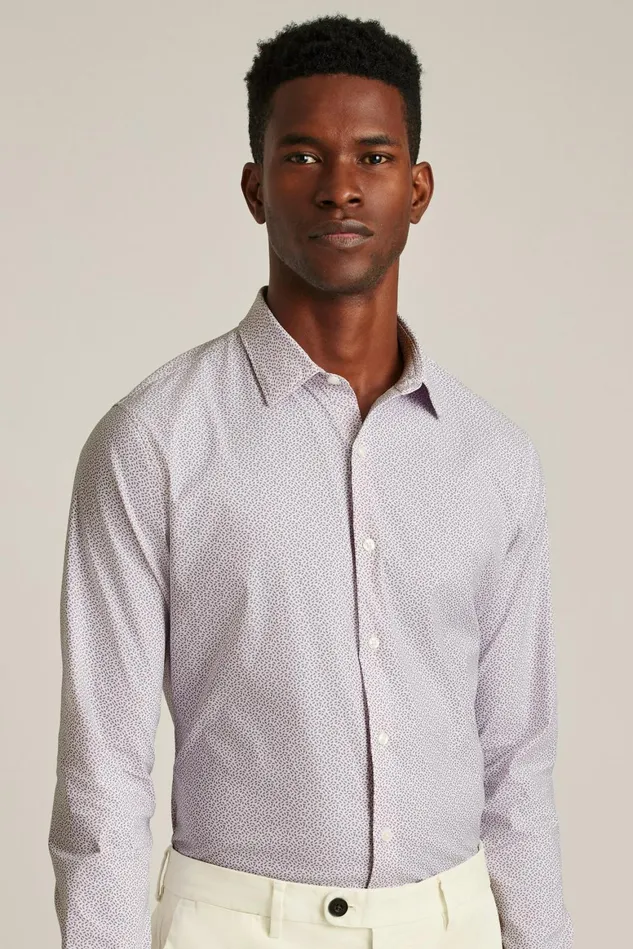 Men Tech Button Down Shirt Orchid Mist Geo Bonobos Casual Shirts