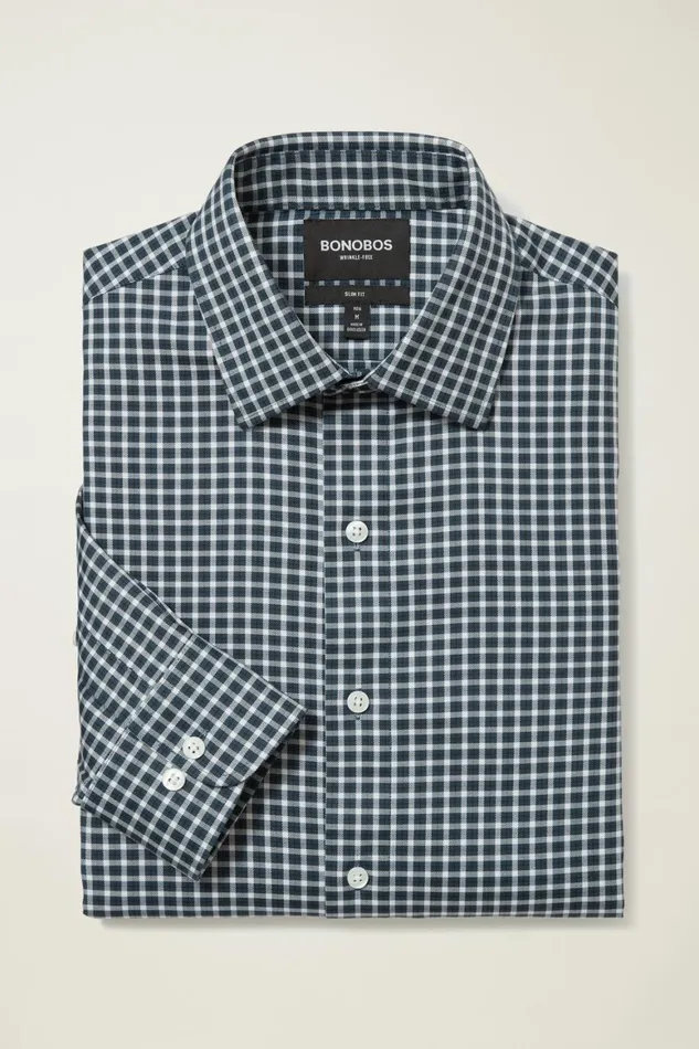 Men The Desk To Dinner Shirt Blue Caspian Check Bonobos Business Casual Shirts