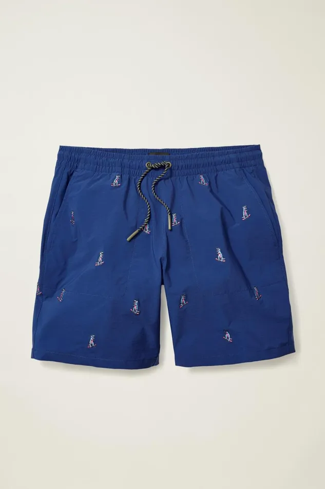 Men The Embroidered Rec Short Dinosaur Snow Day Bonobos Casual Shorts