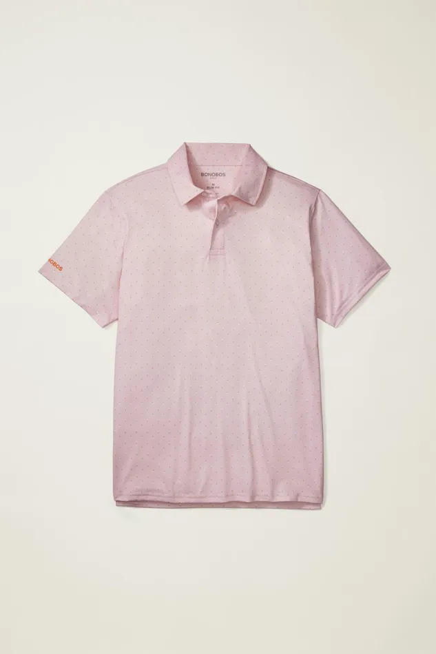 Men The Performance Golf Polo Pink Golf Tee Geo Bonobos Polos