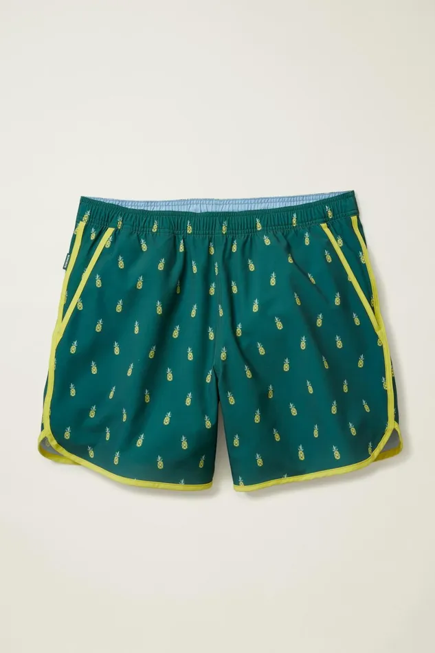Men Throwback Swim Trunks Green Pineapple Party Bonobos Swim Trunks