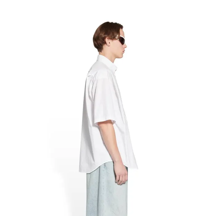 Men Tops and Shirts Balenciaga Bb Icon Short Sleeve Shirt In White