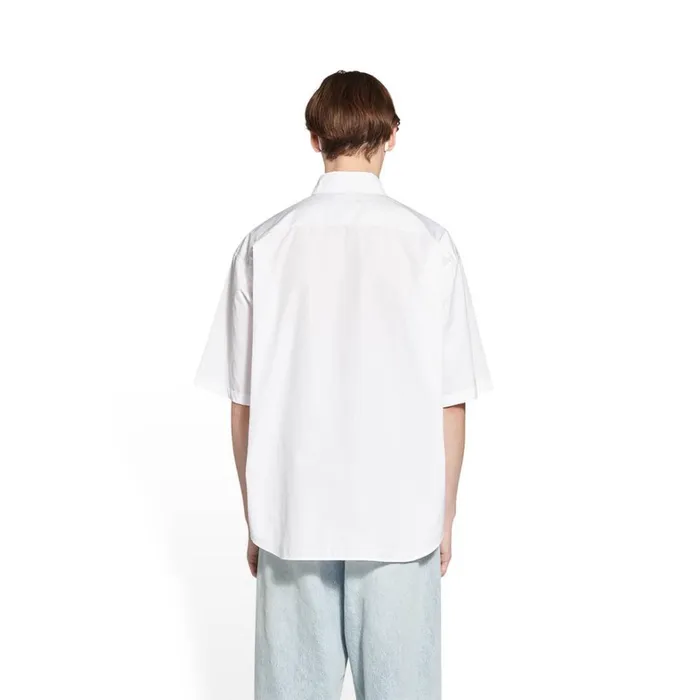 Men Tops and Shirts Balenciaga Bb Icon Short Sleeve Shirt In White
