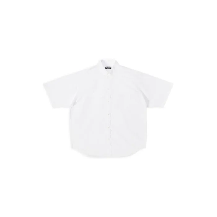 Men Tops and Shirts Balenciaga Bb Icon Short Sleeve Shirt In White