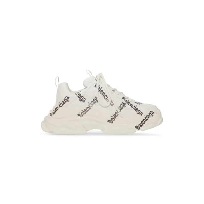 Men Trainers Balenciaga Triple S Logotype Trainers In White