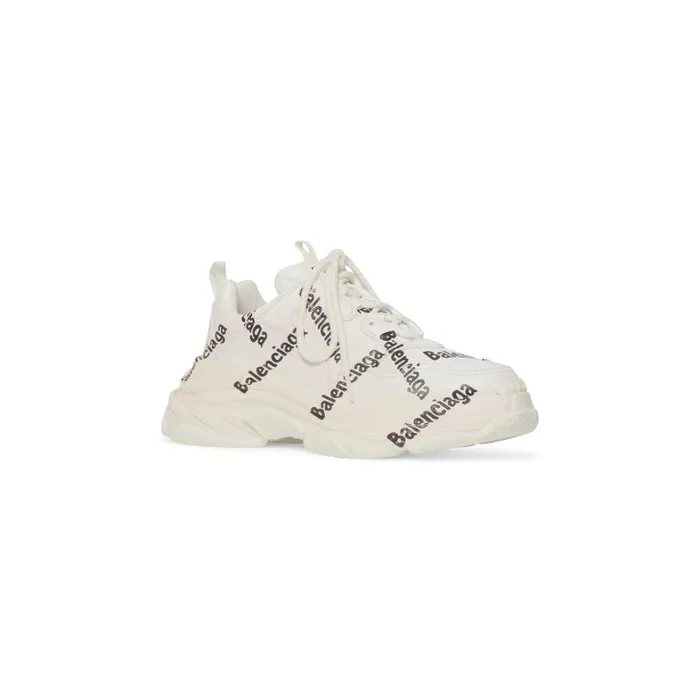 Men Trainers Balenciaga Triple S Logotype Trainers In White