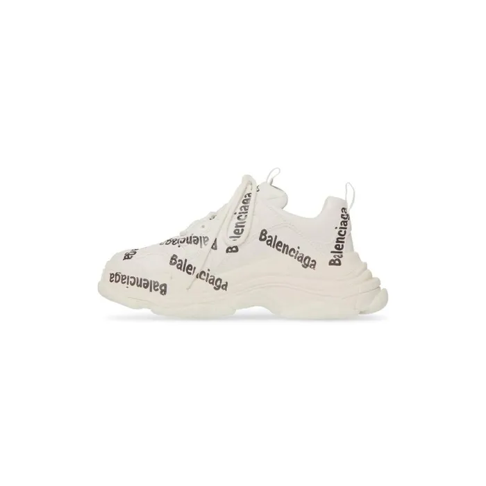 Men Trainers Balenciaga Triple S Logotype Trainers In White