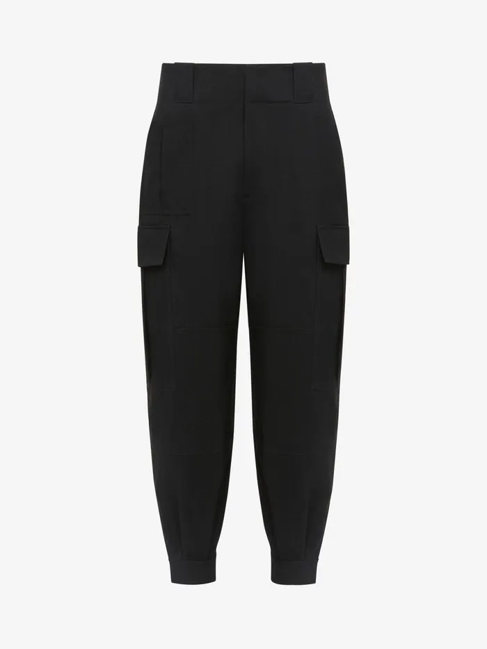 Men Trousers Alexander McQueen Military Cargo Trousers Black