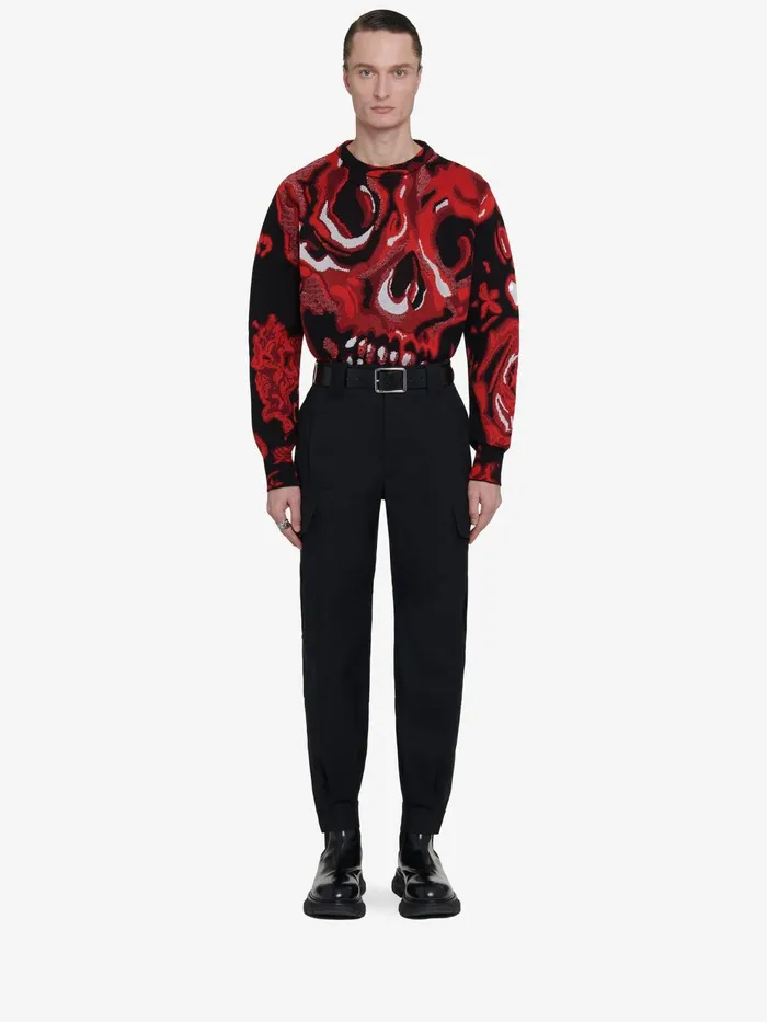 Men Trousers Alexander McQueen Military Cargo Trousers Black