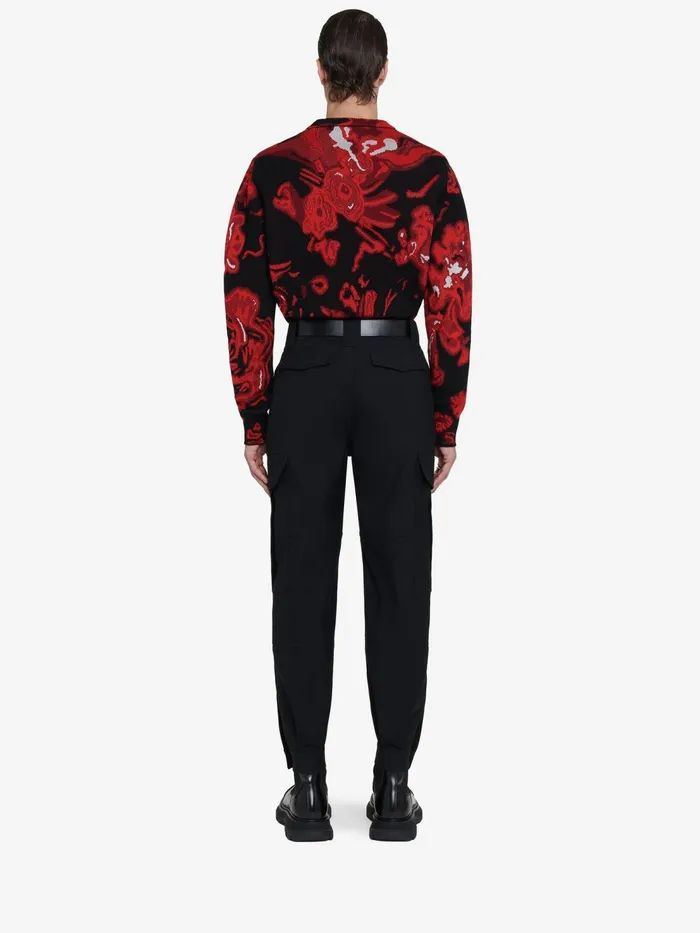 Men Trousers Alexander McQueen Military Cargo Trousers Black