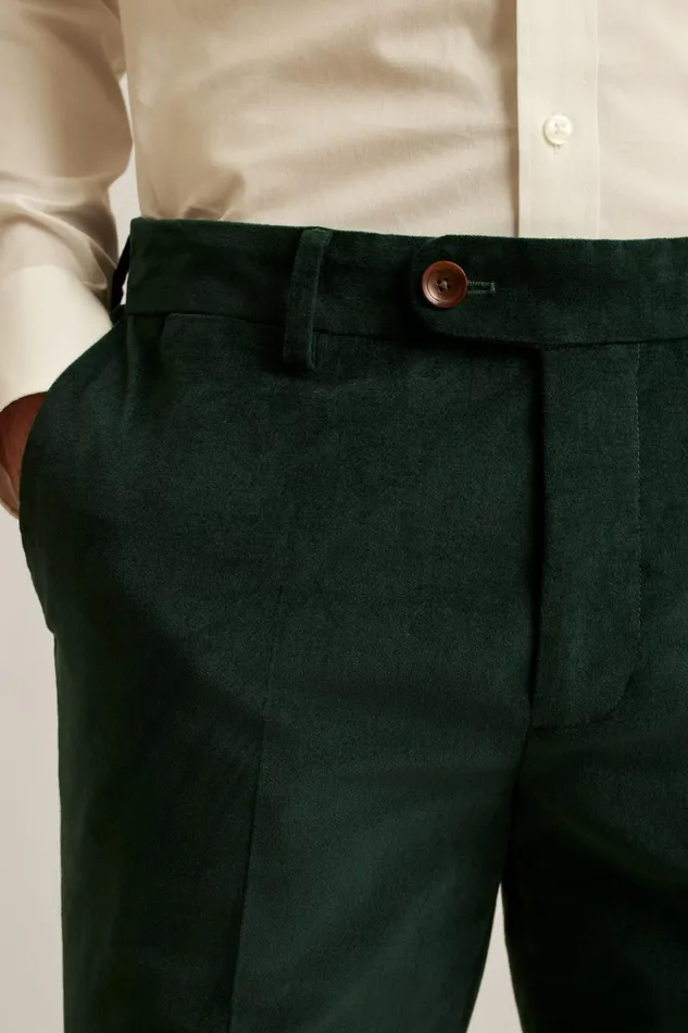Men Velvet Trousers Green Gables Bonobos Dress Pants