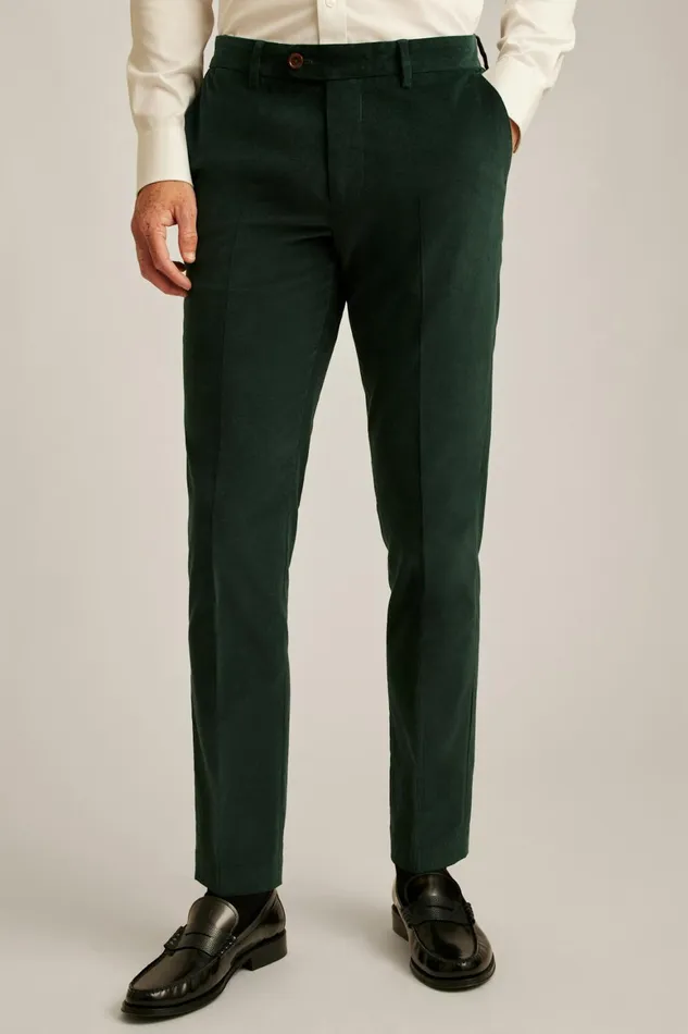 Men Velvet Trousers Green Gables Bonobos Dress Pants