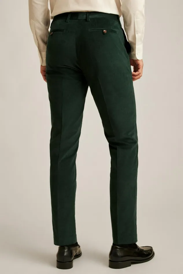 Men Velvet Trousers Green Gables Bonobos Dress Pants