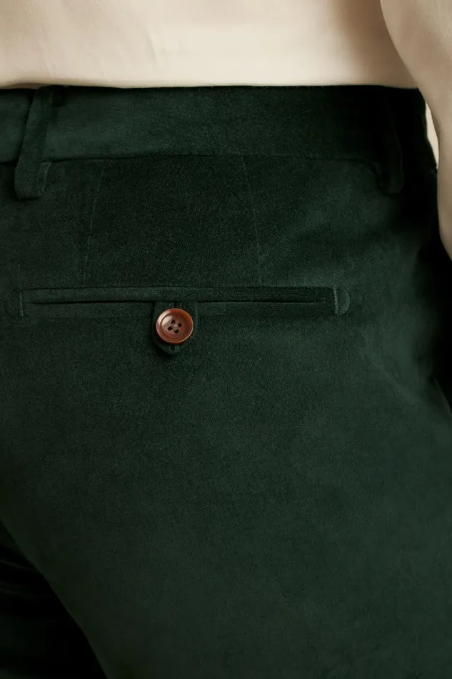 Men Velvet Trousers Green Gables Bonobos Dress Pants