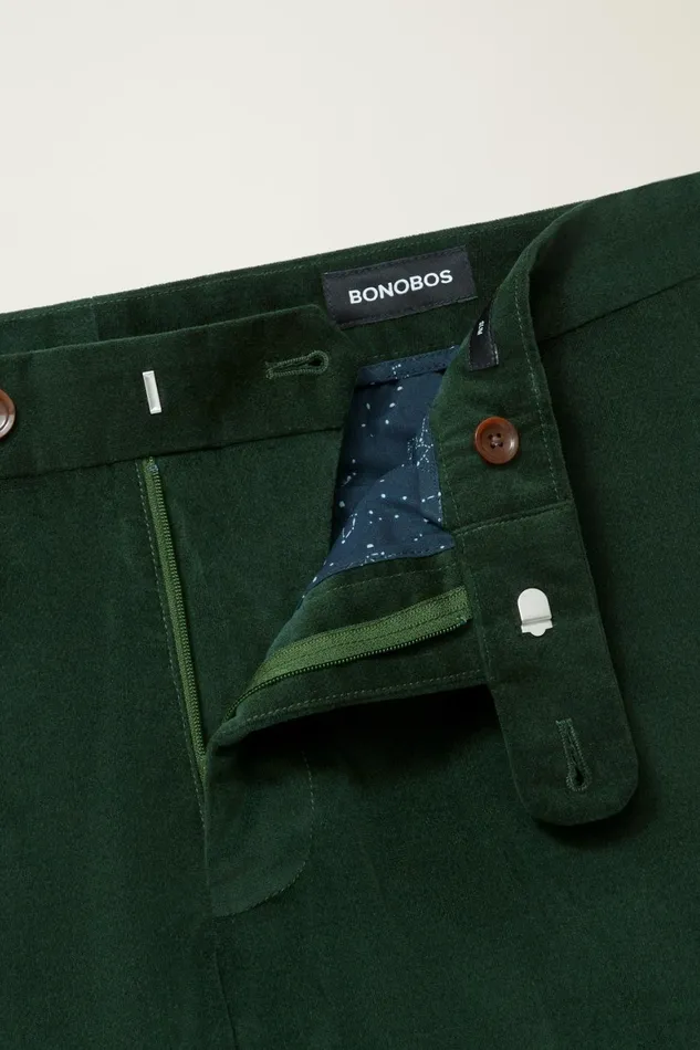 Men Velvet Trousers Green Gables Bonobos Dress Pants