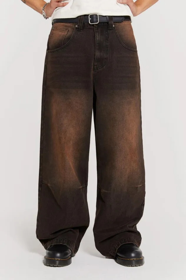Men Vintage Brown Colossus Jeans Jaded London Colossus Jeans