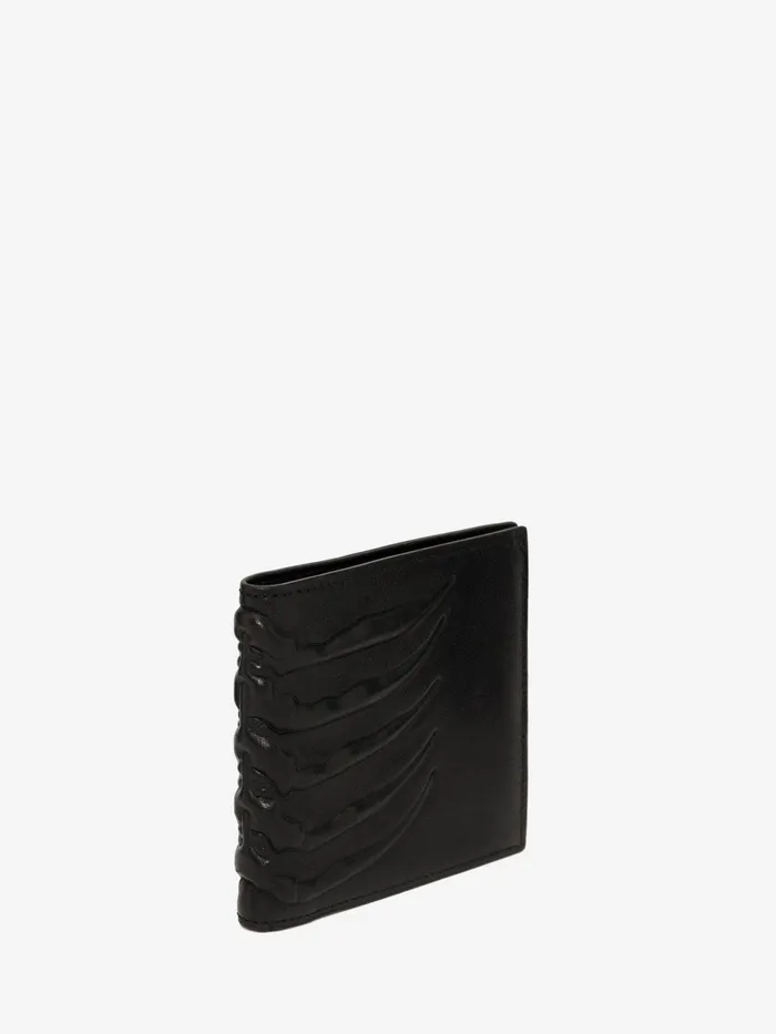 Men Wallets And Cardholders Alexander McQueen Leather Billfold Wallet Black