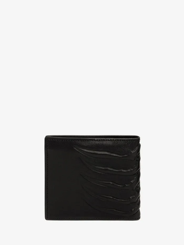 Men Wallets And Cardholders Alexander McQueen Leather Billfold Wallet Black
