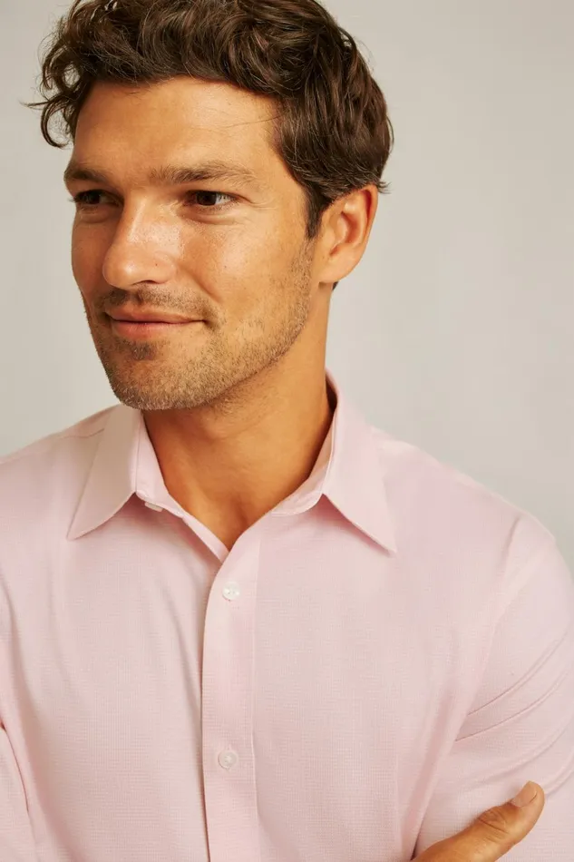 Men Weekday Warrior Dress Shirt Pink Micro Houndstooth Bonobos Business Casual Shirts