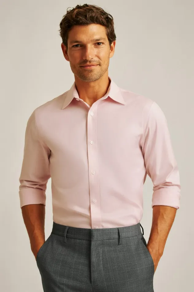 Men Weekday Warrior Dress Shirt Pink Micro Houndstooth Bonobos Business Casual Shirts