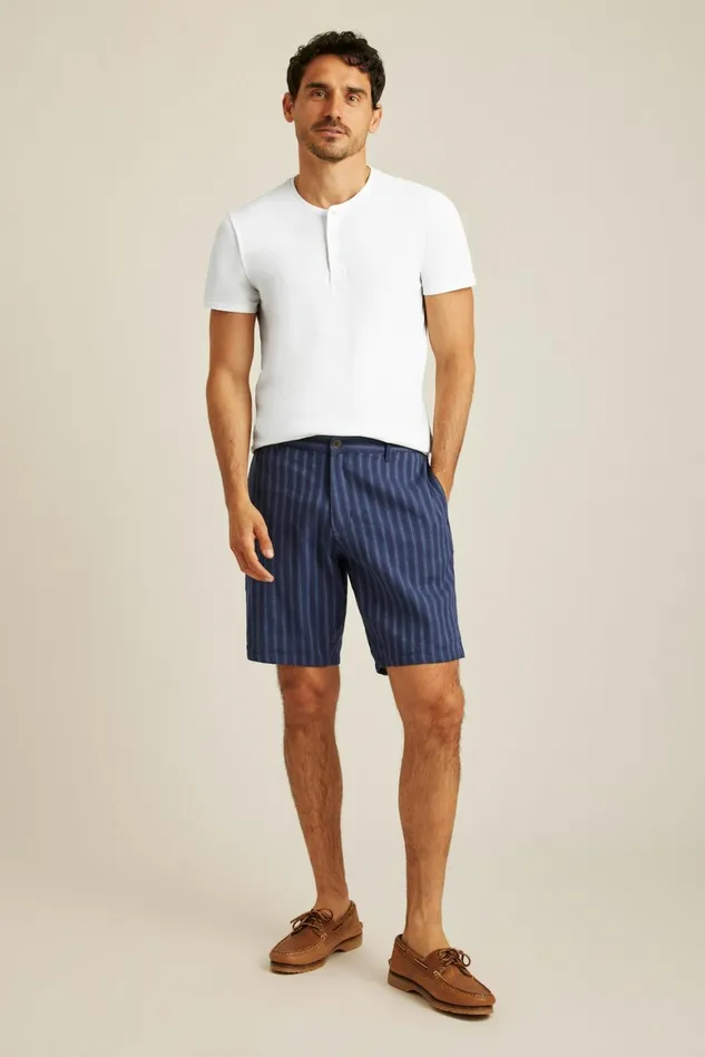Men Weekend Chino Shorts Midnight Stripe Bonobos Chino Shorts